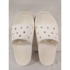 Crocs White Classic Slides Unisex (Women's Size 6 Men's Size 4)